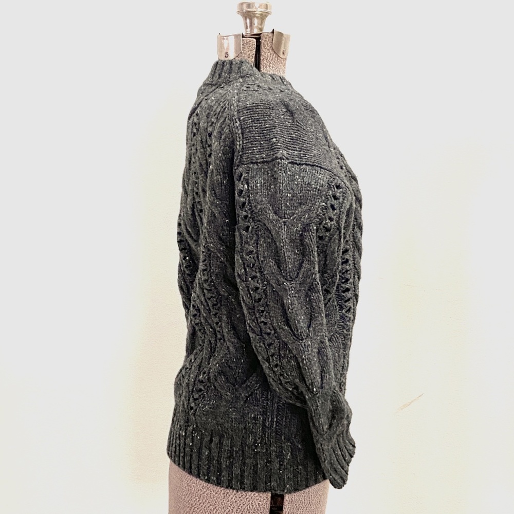 Aritzia Wilfred Bronco Cable Knit Wool Sweater XS Grey NWT - Picture 6 of 14